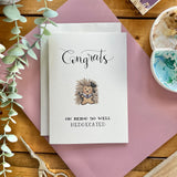 Congrats On Being So Well Hedgucated - Hedgehog Themed Graduation Card