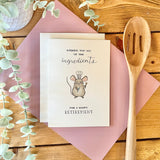 Wishing You All The Ingredients For A Happy Retirement - Mouse Chef Themed Congratulations Card