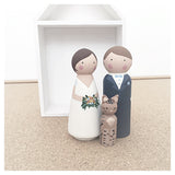 Custom Cake Toppers | Couple + 1 Child/Pet