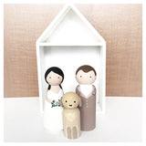 Custom Cake Toppers | Couple + 1 Child/Pet