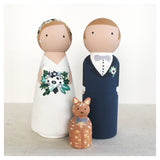 Custom Cake Toppers | Couple + 1 Child/Pet