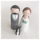Custom Cake Toppers | Couple + 1 Child/Pet