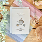 Bea-Tea-Ful Mother - Tea Themed Greeting Card For Mum