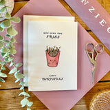 Time Fries - French Fry themed Birthday Card