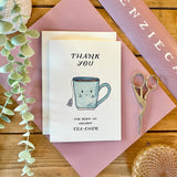 Best Teacher - Tea Themed Thank You Card