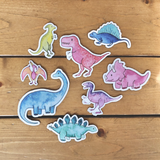 Dinosaur Magnet Pack of Eight - High Quality Matte
