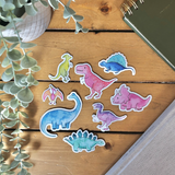 Dinosaur Magnet Pack of Eight - High Quality Matte