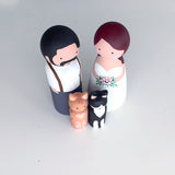 Custom Cake Toppers | Couple + 2 Child(ren)/Pet(s)