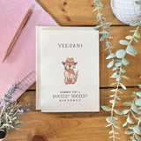 Rootin’ Tootin’ Birthday - Golden Retriever Cowboy Dog Themed Card