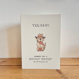 Rootin’ Tootin’ Birthday - Golden Retriever Cowboy Dog Themed Card