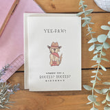 Rootin’ Tootin’ Birthday - Golden Retriever Cowboy Dog Themed Card