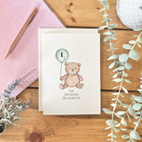 Fur Someone One-derful - Teddy Bear First Birthday Card