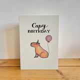 Capy Birthday - Capybara Themed Birthday Card