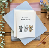 Happy Purrr-thday - Cute Cat Themed Birthday Card