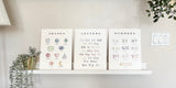 Nursery Wall Prints - Set of Three