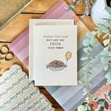 Birthday - Pasta Your Prime Watercolour Spaghetti Card