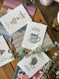Christmas - Teas the Season Punny Hand-Painted Holiday Mug Card
