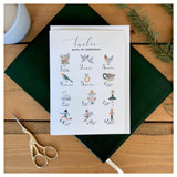 Twelve Days Of Christmas Card