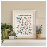 Animal Alphabet Wall Print | 11 x 14