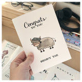 Brainy Yak - Graduation Card