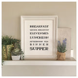 Meal Plan Wall Print | 8x10