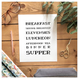 Meal Plan Wall Print | 8x10
