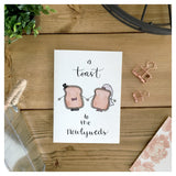 A Toast To The Newlyweds - Wedding Card