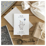 Hip Hip Hurray - Hippo Themed Birthday Card