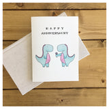 Happy Anniversaury - Dinosaur Themed Love Card