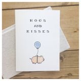 Hogs and Kisses - Greeting Card