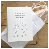 Thanks For Having My Back - Thank You Card