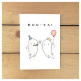 Boo-Ya! Punny Ghost Greeting Card