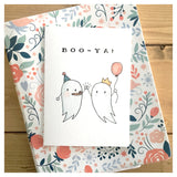 Boo-Ya! Punny Ghost Greeting Card