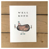 Well Done - Punny Steak Congratulatory Greeting Card