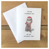 You're Number One On My Naughty List - Holiday Card