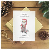 You're Number One On My Naughty List - Holiday Card