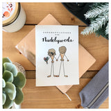 Congratulations To The Nudelyweds - Wedding Card
