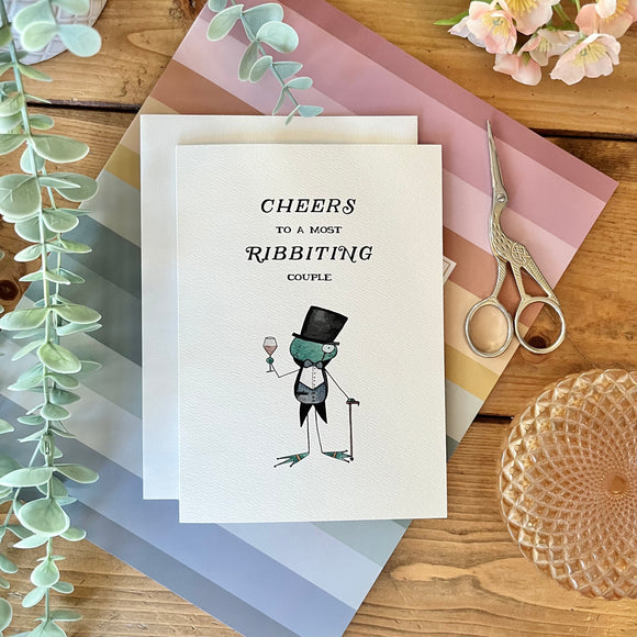 Cheers to a most Ribbiting Couple Card
