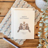 Anniversary – I Wood Do It Again, Punny Watercolour Beavers
