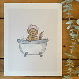 Jeff in the Bubble Bath - Art Print | 8x10