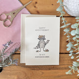 Anniversary – “Partner In Crime”  Punny Raccoon Card