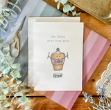 Holiday - Pa Rum Rum Rum Pum Punny Watercolour Christmas Card