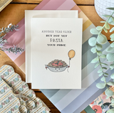 Birthday - Pasta Your Prime Watercolour Spaghetti Card