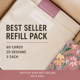 Best Seller Refill | 60 Top Selling Assorted Greeting Cards | 20 Designs