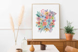 Artsy Fartsy Floral Patch Print | Printable Digital Wall Art
