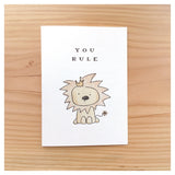 You Rule Lion Card