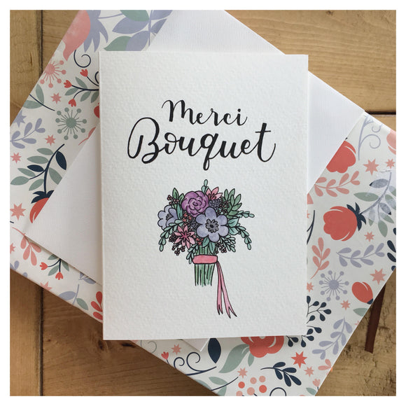 Merci Bouquet Card