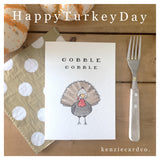 Gobble Gobble Card | Turkey Card | Thanksgiving Card