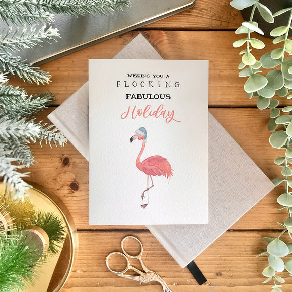 Wishing You A Flocking Fabulous Holiday - Greeting Card – kenziecards